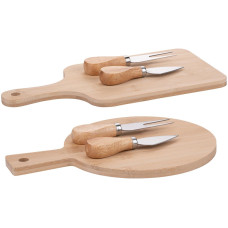 alpina Käsebrett mit Besteck, assortiert Braun alpina Käsebrett mit Besteck, assortiert Braun