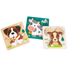 Spielba Holzspielwaren Holzpuzzle Puzzle Schweizer Tiere 3er Set Spielba Holzspielwaren Holzpuzzle Puzzle Schweizer Tiere 3er Set