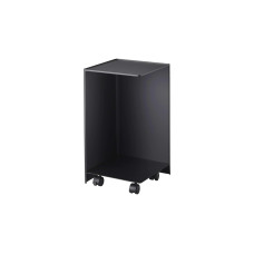 Yamazaki Toilettenpapierhalter Tower mit Rollen 23.5 x 43 cm, Schwarz