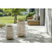 STT Laterne Solar Antic Grafic, 46 cm, Beige