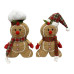 Dameco Weihnachtsfigur Lebkuchenmännchen sitzend 2er-Set