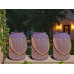 Dameco LED Solar Laterne in Rosa aus Metall D15.5 cm H25.5 cm