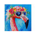 Dameco LED Bild Pop Art Flamingo mit Neon Licht Brille