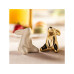 Leonardo Aufsteller Hase Lolle assortiert, 6 cm, Gold oder Beige