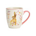 G. Wurm Tasse Hase 360 ml, Rosa/Weiss