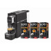 Polti Portionskaffeemaschine Coffea S15B, Set Schwarz/Silber