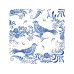 Paper + Design Papierservietten Porcelain bird 33 cm x 33 cm, 20 Stück
