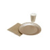 PRO nappe Einwegteller Gold metal 10 Stück