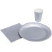 PRO nappe Einwegbecher Silber 15 Stück