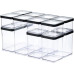 Rotho Set Premium Dosen 12 tlg. Loft 12 l, Schwarz