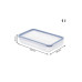 Rotho Set Frischhaltedosen 4 tlg. CLIC & LOCK 3.5 l, Transparent