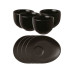 Arthur Krupp Kaffeeservice M/Teller Onyx 4 Stück,Schwarz