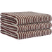 Cawö Handtuch Two-Tone Stripe 50 x 100 cm, Bordeaux