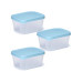 alpina Vorratsdosen Set 3-teilig 0.9 l, Blau/Transparent