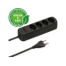 Max Hauri Steckdosenleiste Basic Line 4x Typ 13 sw Schalter Green+Fair