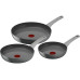 Tefal Pfannen-Set Renew On 20 / 24 / 28 cm Grau