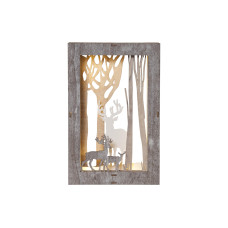 Star Trading Fauna Wald mit Hirschen 28 cm, Holz