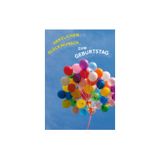 Natur Verlag Geburtstagskarte Bunte Ballone 17.5 x 12.2 cm