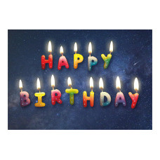 Natur Verlag Geburtstagskarte Kerzen Happy Birthday 17.5 x 12.2 cm