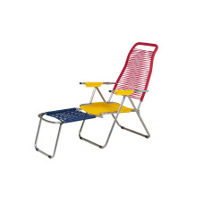 FIAM Relaxsessel Spaghetti, Rot/Blau/Gelb FIAM Relaxsessel Spaghetti, Rot/Blau/Gelb