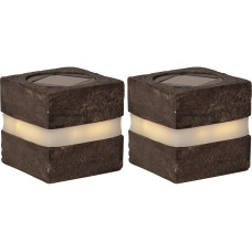 Star Trading Solar Decoration Stonecube Warmweiss, Grau Star Trading Solar Decoration Stonecube Warmweiss, Grau