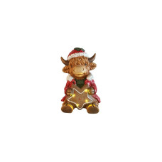 Dameco LED Hochlandrind sitzend 23 cm x 20 cm x 31 cm
