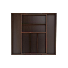 relaxdays Besteckkasten ausziehbar Dunkelbraun relaxdays Besteckkasten ausziehbar Dunkelbraun