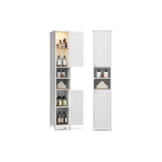 VASAGLE Badezimmerregal 30 x 170 cm, Weiss VASAGLE Badezimmerregal 30 x 170 cm, Weiss