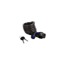 M-Wave Spiralkabelschloss mit Clip-on-Halte 1800 x 10 mm, Blau M-Wave Spiralkabelschloss mit Clip-on-Halte 1800 x 10 mm, Blau