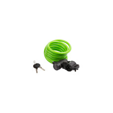 M-Wave Spiralkabelschloss mit Clip-on-Halt 1800 x 10 mm, Grün M-Wave Spiralkabelschloss mit Clip-on-Halt 1800 x 10 mm, Grün