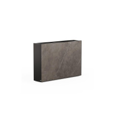 Herstera Deko Trennwand Laminate 120 x 25 x 80 cm Marmor Schwarz Herstera Deko Trennwand Laminate 120 x 25 x 80 cm Marmor Schwarz