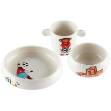 Lunasol Kindergeschirrset Ben 3-tlg, Weiss