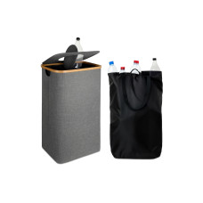 relaxdays Recyclingbehälter 100 L Grau relaxdays Recyclingbehälter 100 L Grau