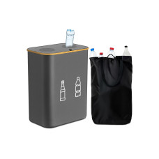 relaxdays Recyclingbehälter 160 L Grau relaxdays Recyclingbehälter 160 L Grau