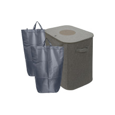 relaxdays Recyclingbehälter 100 L Grau relaxdays Recyclingbehälter 100 L Grau
