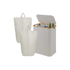 relaxdays Recyclingbehälter 170 L Beige relaxdays Recyclingbehälter 170 L Beige