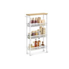 relaxdays Nischenwagen 77 x 13 x 45.5 cm Weiss relaxdays Nischenwagen 77 x 13 x 45.5 cm Weiss