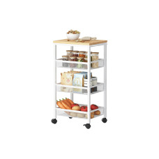 relaxdays Nischenwagen 77 x 22 x 45.5 cm Weiss relaxdays Nischenwagen 77 x 22 x 45.5 cm Weiss