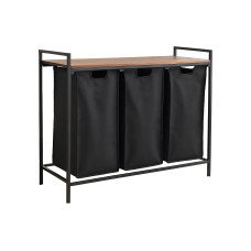 relaxdays Wäschekorb Braun/Schwarz relaxdays Wäschekorb Braun/Schwarz