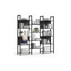 relaxdays Regal Industrial mit 14 Ablagen 166 x 158 x 24 cm Schwarz relaxdays Regal Industrial mit 14 Ablagen 166 x 158 x 24 cm Schwarz