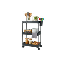relaxdays Küchenwagen 62.5 x 40 x 22 cm Schwarz relaxdays Küchenwagen 62.5 x 40 x 22 cm Schwarz