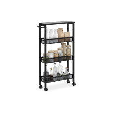 relaxdays Nischenwagen 77 x 13 x 45.5 cm Schwarz relaxdays Nischenwagen 77 x 13 x 45.5 cm Schwarz