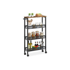 relaxdays Nischenwagen 77 x 13 x 45.5 cm Schwarz/Braun relaxdays Nischenwagen 77 x 13 x 45.5 cm Schwarz/Braun
