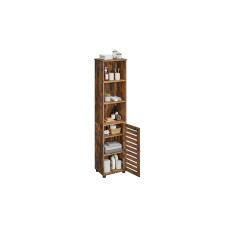 relaxdays Badezimmerregal 30 x 167 cm, Braun relaxdays Badezimmerregal 30 x 167 cm, Braun