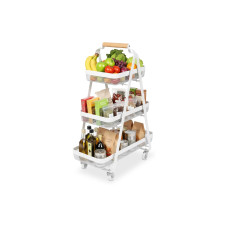 relaxdays Küchenwagen 84.5 x 57 x 31 cm Weiss relaxdays Küchenwagen 84.5 x 57 x 31 cm Weiss
