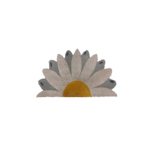relaxdays Fussmatte Sonnenblume 80 x 50 cm Grau relaxdays Fussmatte Sonnenblume 80 x 50 cm Grau