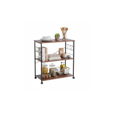 relaxdays Küchenwagen 87 x 80 x 40 cm Schwarz/Braun relaxdays Küchenwagen 87 x 80 x 40 cm Schwarz/Braun