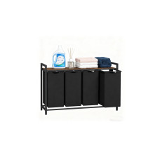 relaxdays Wäschekorb 72 x 116 x 33 cm , Schwarz/Braun relaxdays Wäschekorb 72 x 116 x 33 cm , Schwarz/Braun