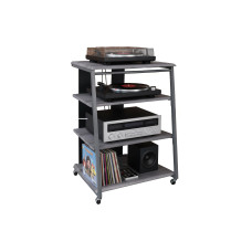 relaxdays TV-Möbel Hifi-Regal 78 x 61 x 52 cm Grau
