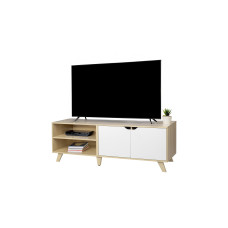 relaxdays TV-Möbel Vintage Style 140 cm, Hellbraun 60 Zoll